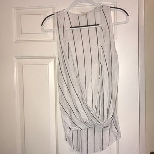 Silence + Noise Low Front Striped Top